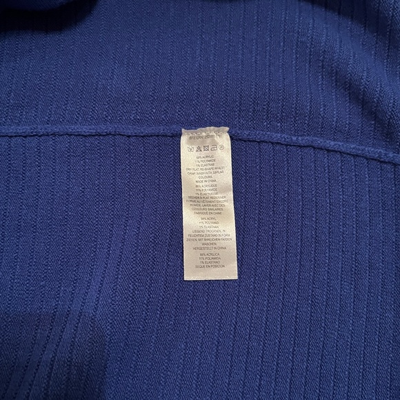 French Connection Lena Funnel Neck Pullover Sweater Royal Blue Sz M - Picture 10 of 12